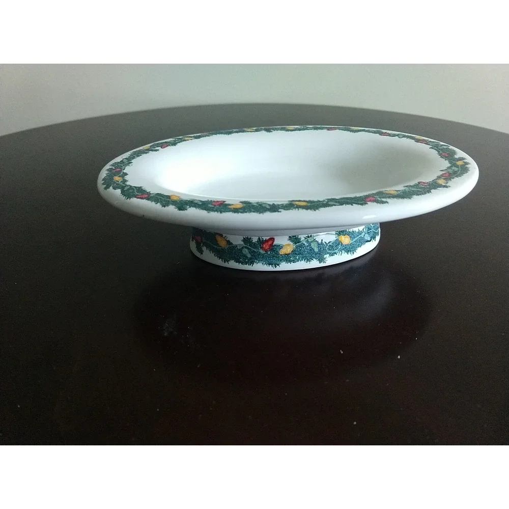 Bath And Body Works Christmas 7 Inch Soap Dish Garland Lights